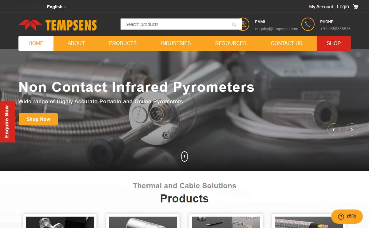 Thermocouples, Cables & Temperature Calibrator Manufacturer | Tempsens