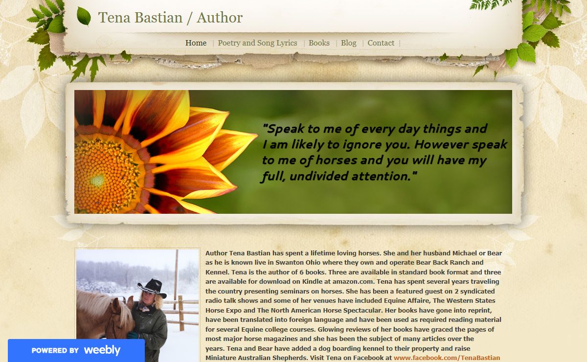 Tena Bastian / Author - Home
