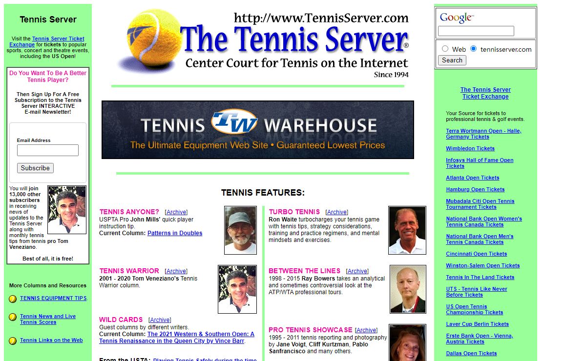TENNIS Server - Tennis News, Tips, Strategy, US Open, Instruction, Tennis Photography, Pro ATP/WTA Tour Coverage