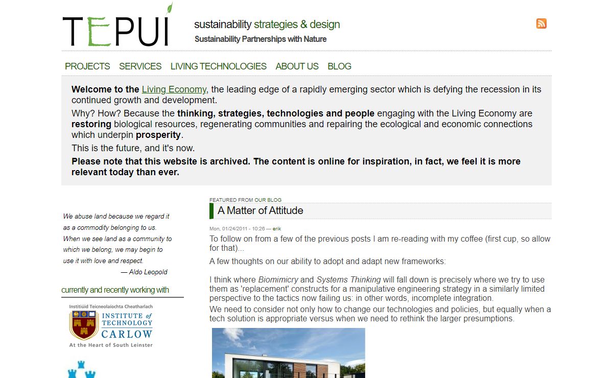 sustainability strategies & design | TEPUI
