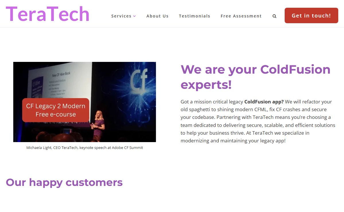 ColdFusion Experts For Your Business - TeraTech