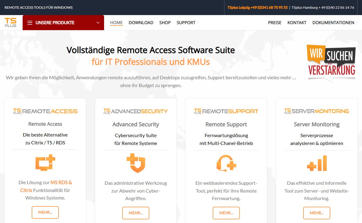 TSplus – Die beste Alternative zu MS TS und Citrix