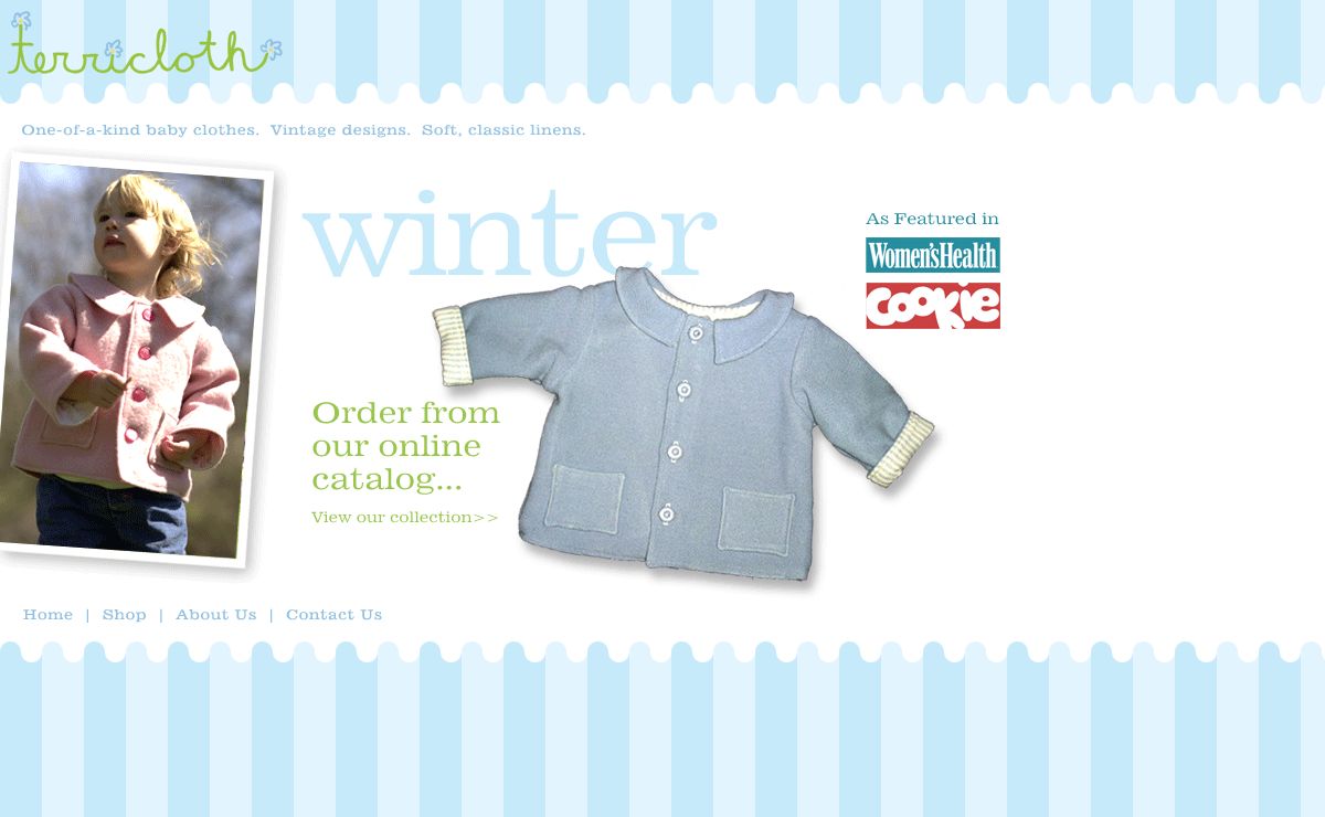 Welcome to Terricloth one-of-a-kind baby clothes