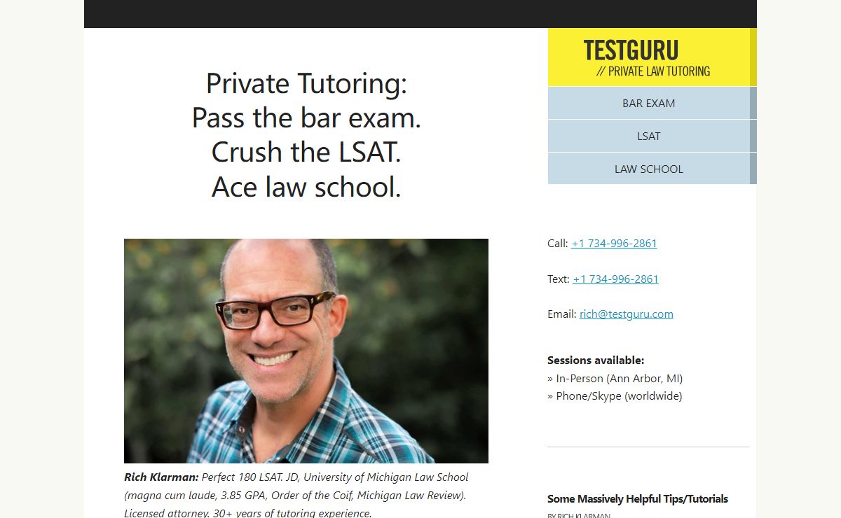 TestGuru: Best Private Tutor for Bar Exam, LSAT, and Law School