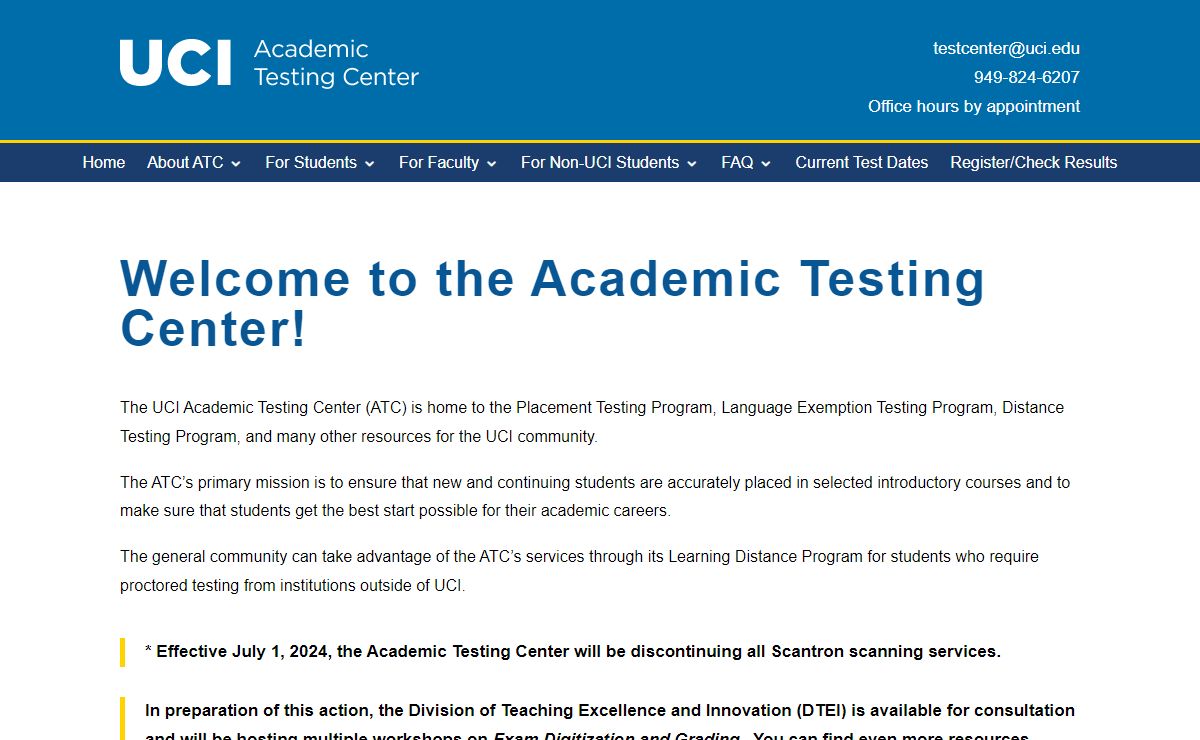 Academic Testing Center | ATC