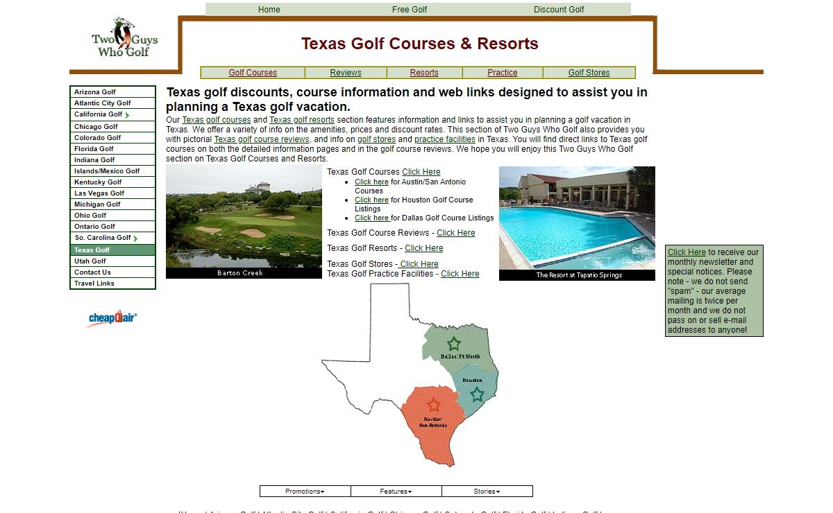 Texas Golf | Golf Discounts | Texas Golf Vacation | Two Guys Who Golf