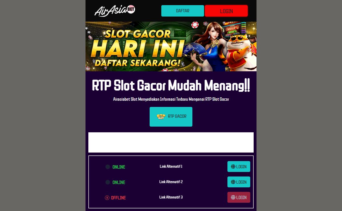 AirasiaBet - Situs Taruhan Slot RTP Gacor Terpercaya