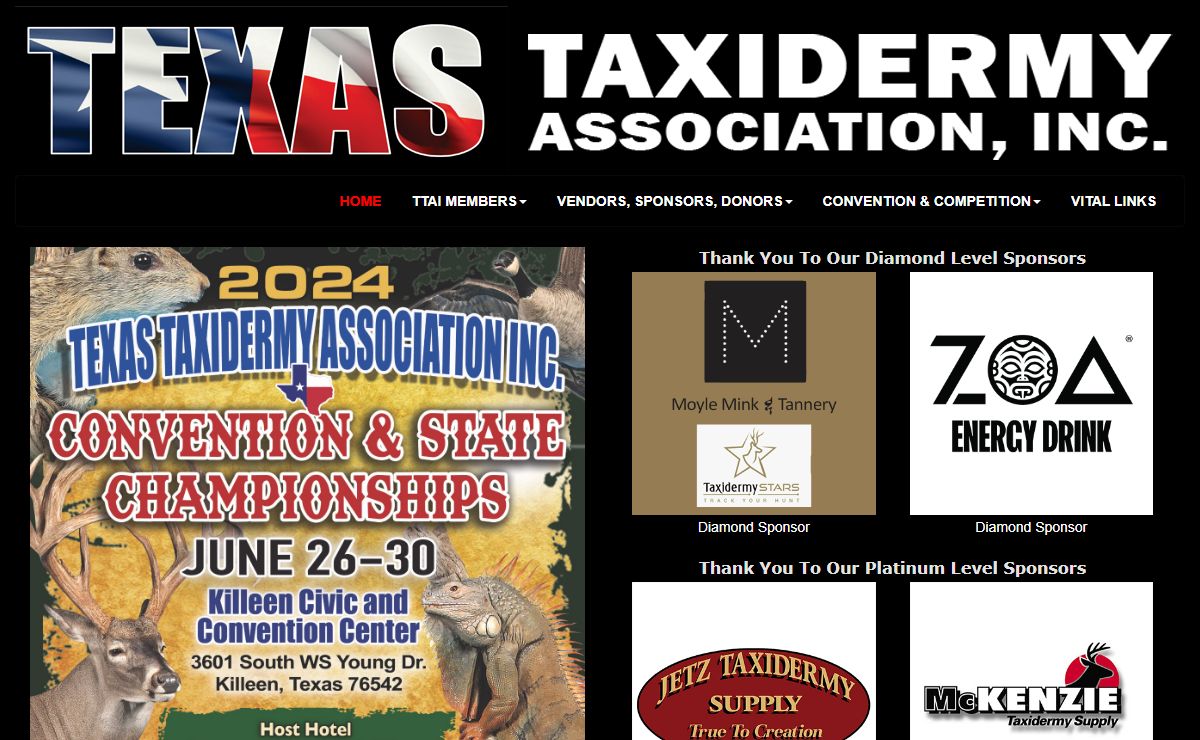 Index - Texas Taxidermy Association, Inc.