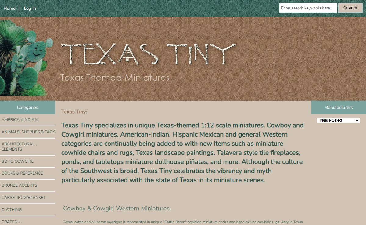 Texas Tiny, Texas Themed Dollhouse Miniatures