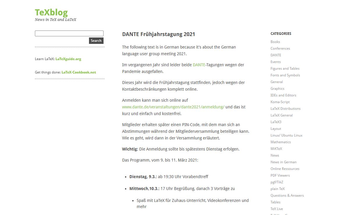 TeXblog | News in TeX and LaTeX