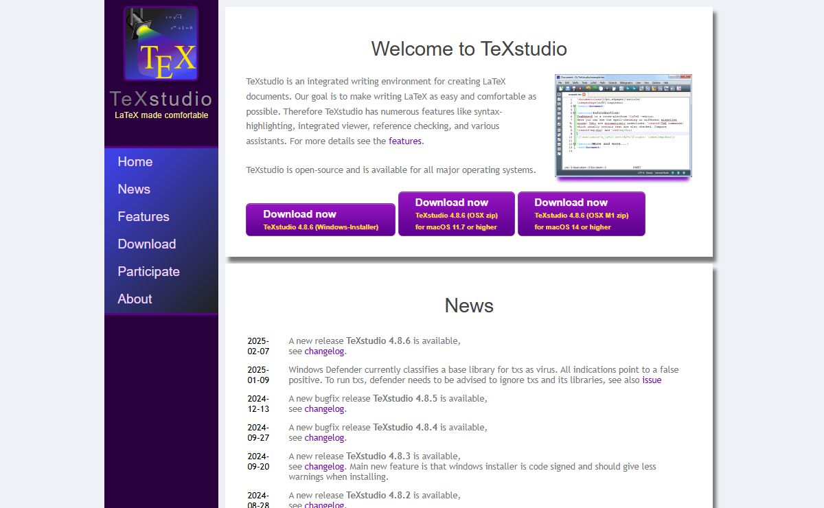 TeXstudio - A LaTeX editor