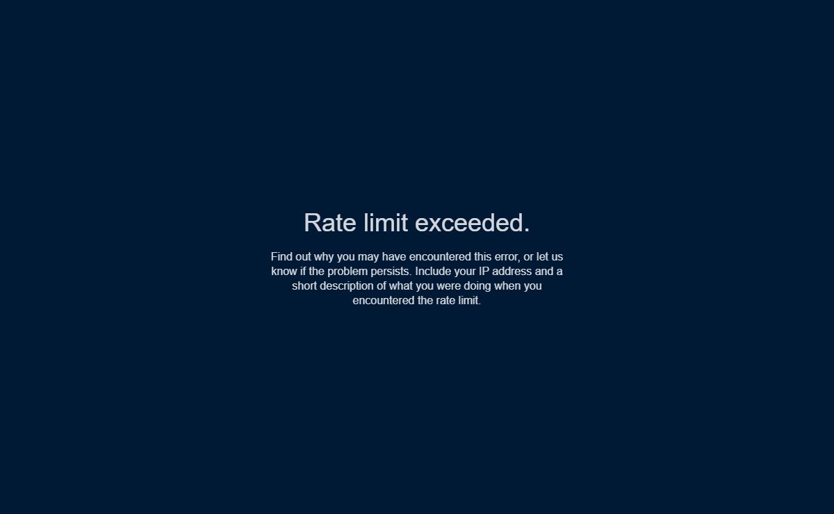 Rate limit exceeded.