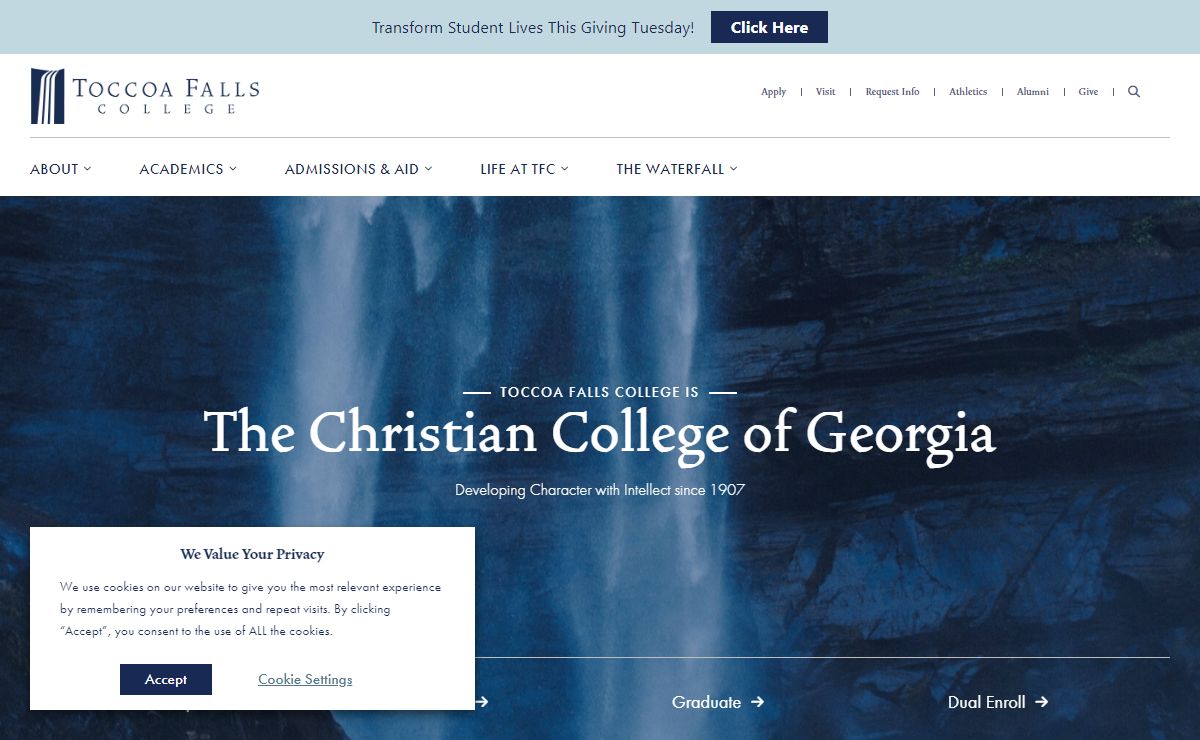 Home | Toccoa Falls College