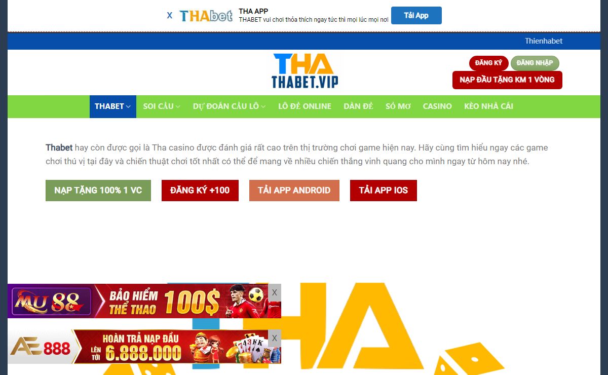 THABET⚡️Trang chủ đăng nhập THA Casino mới nhất 2024