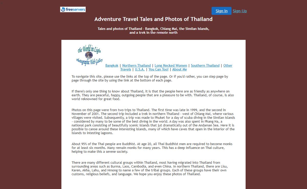 Adventure Travel Tales and Photos of Thailand