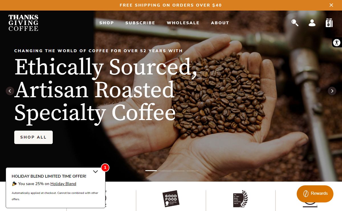 Thanksgiving Coffee | Artisan Coffee Roaster for Over 50 Years – Thanksgiving Coffee Company