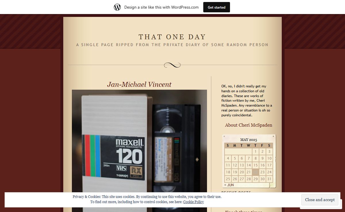 That One Day | A single page ripped from the private diary of some random person