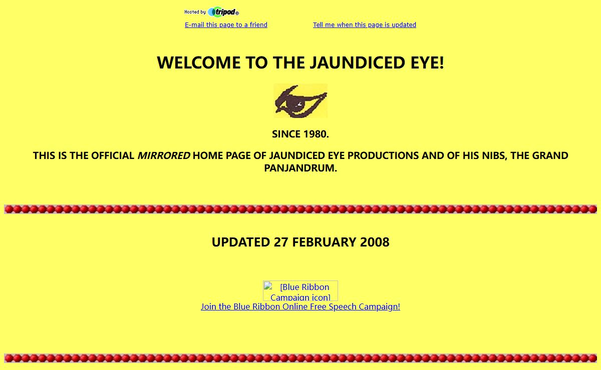 Jaundiced Eye Productions Home Page