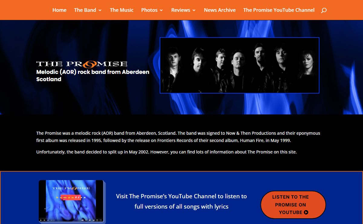 The Promise - Melodic/AOR Rock Band from Scotland | The Promise - Melodic/AOR Rock Band from Scotland
