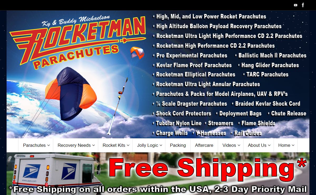 The Rocketman's Online Rocket Parachute Store