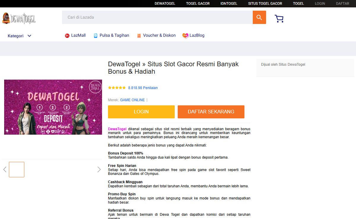 DewaTogel » Situs Slot Gacor Resmi Banyak Bonus & Hadiah
