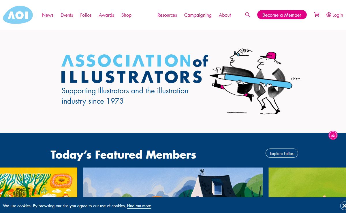 The AOI – The AOI provides contract and business support to illustrators. We champion the rights of illustrators, and run competitions and events.