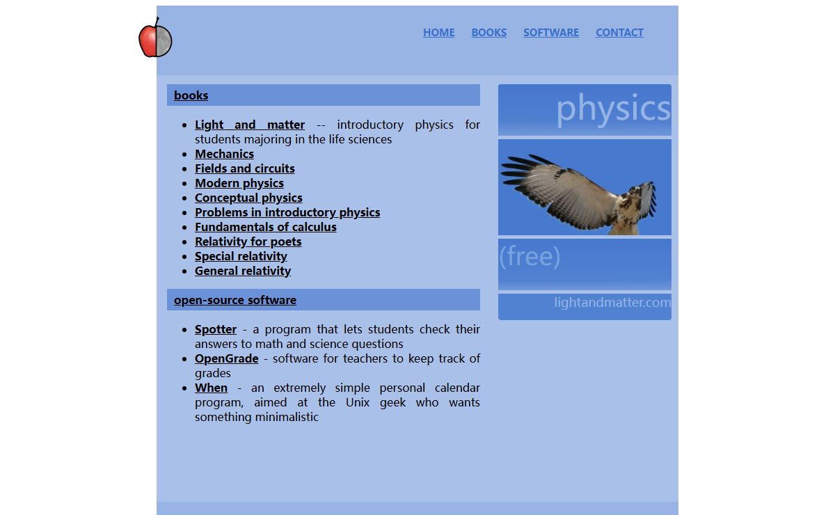 Light and Matter: open-source physics textbooks