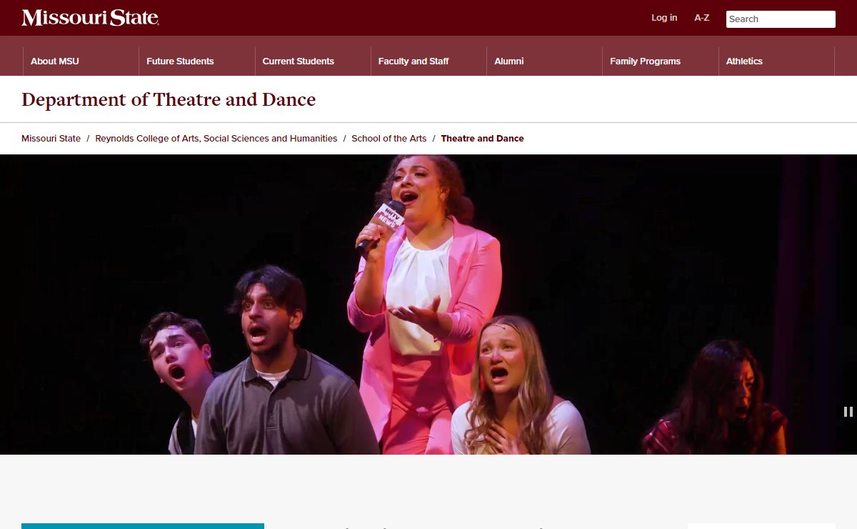 Theatre and Dance - School of the Arts - Reynolds College of Arts, Social Sciences and Humanities - Missouri State