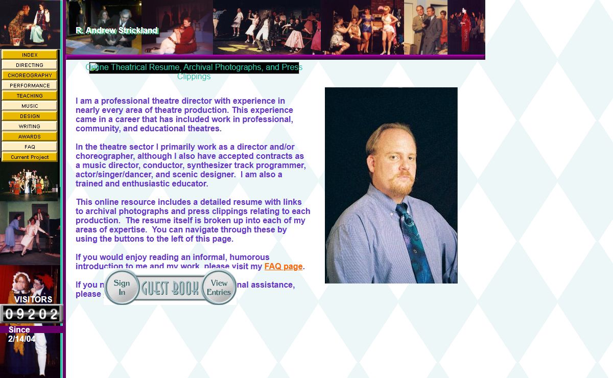 R. Andrew Strickland Online Theatrical Resume