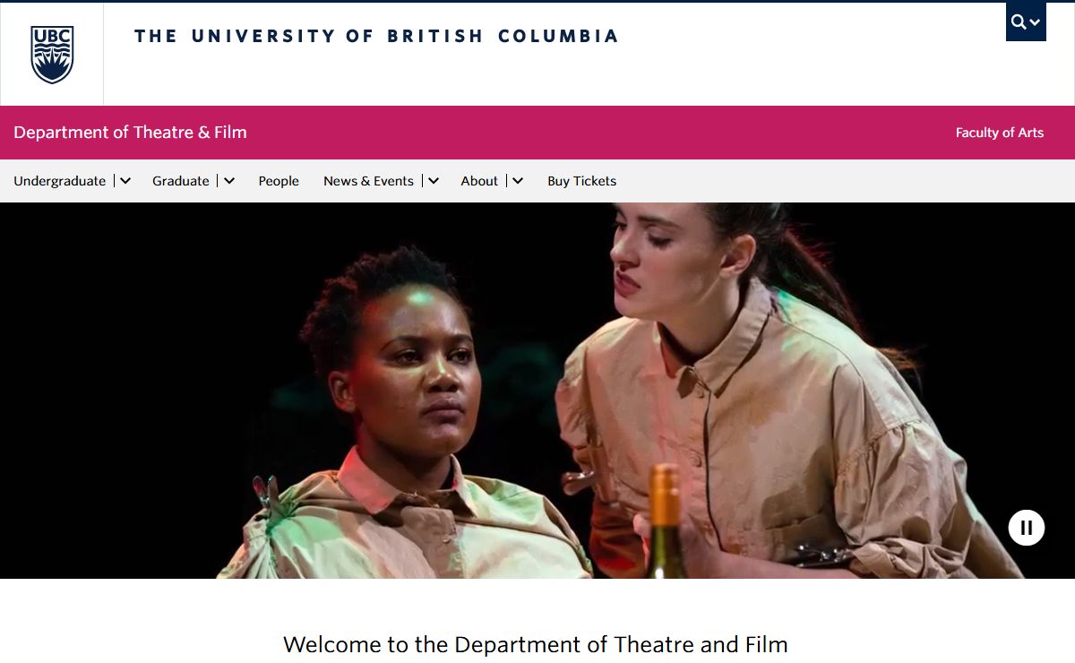 The Department of Theatre & Film | UBC