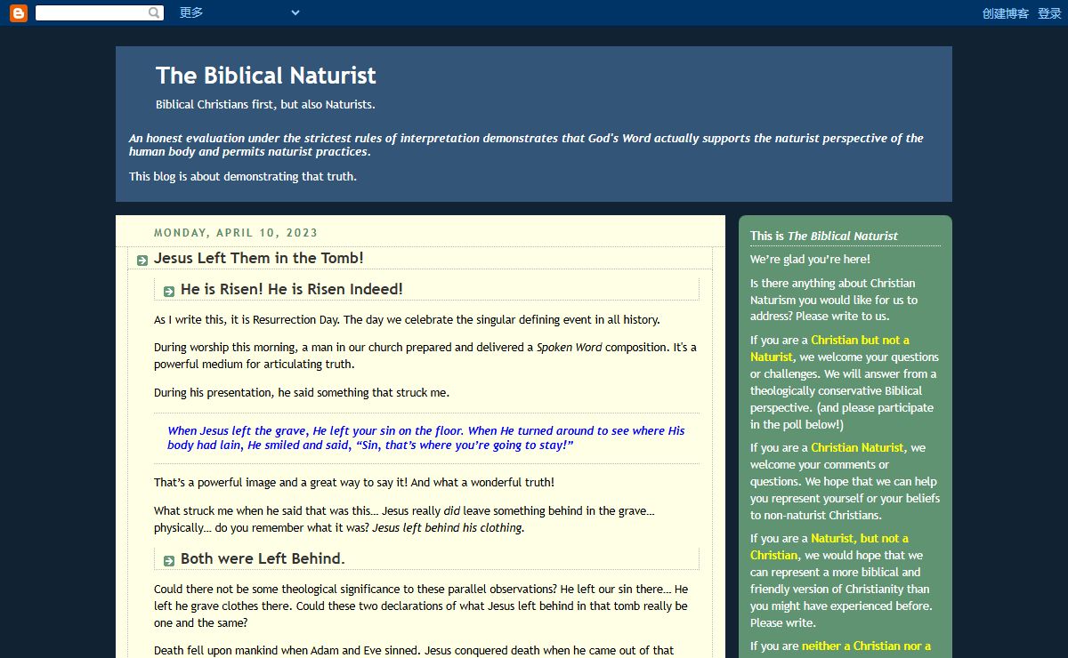 The Biblical Naturist