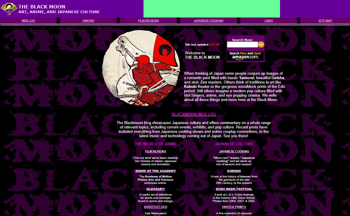 The Black Moon Japanese Culture Web site