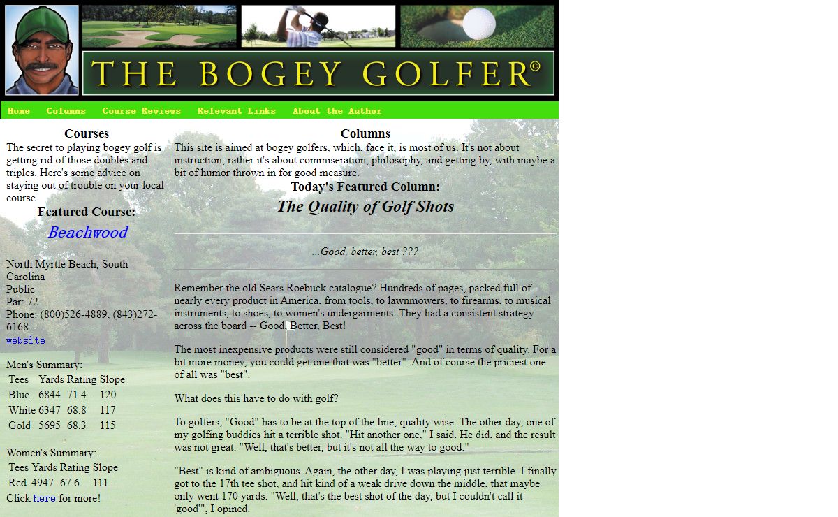 The Bogey Golfer