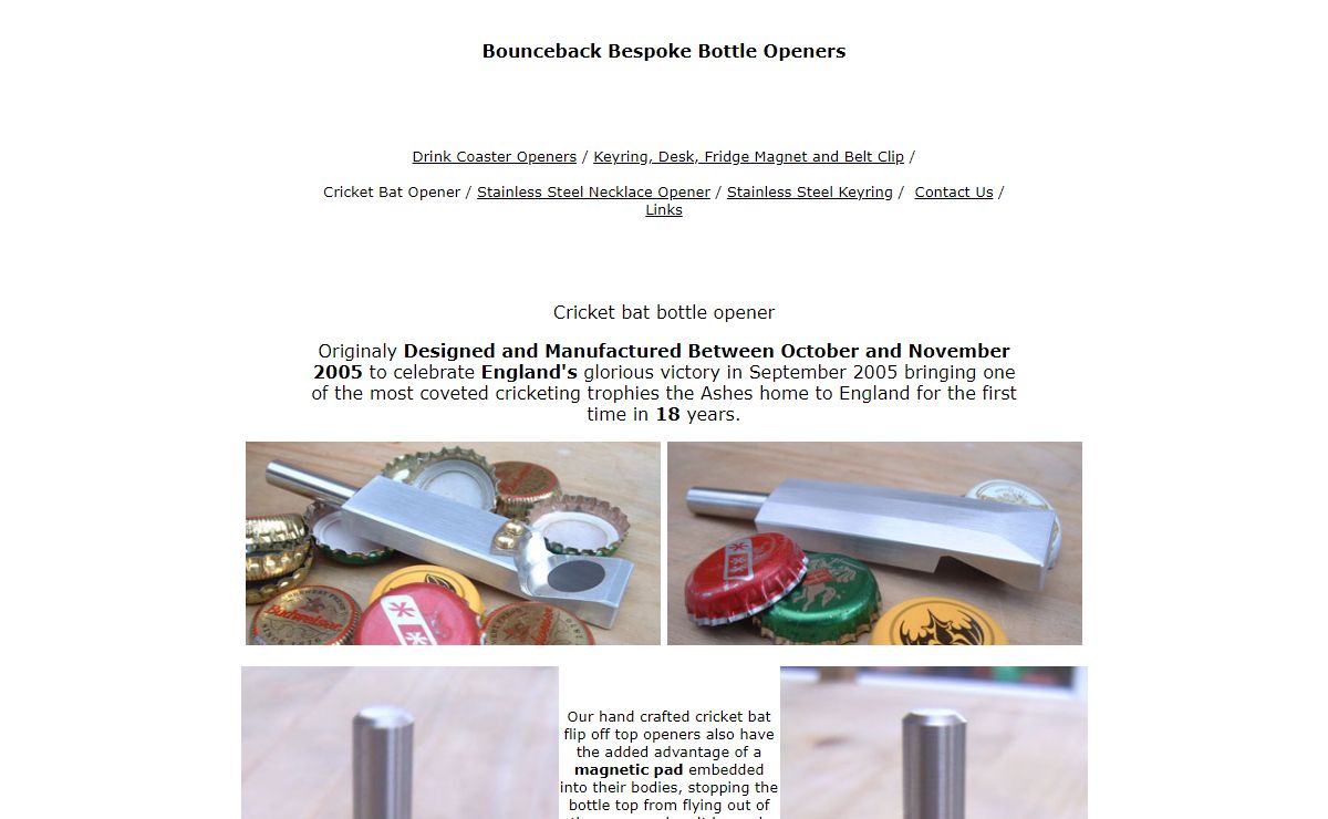 Limited Edition Cricket Bat Bottle Opener