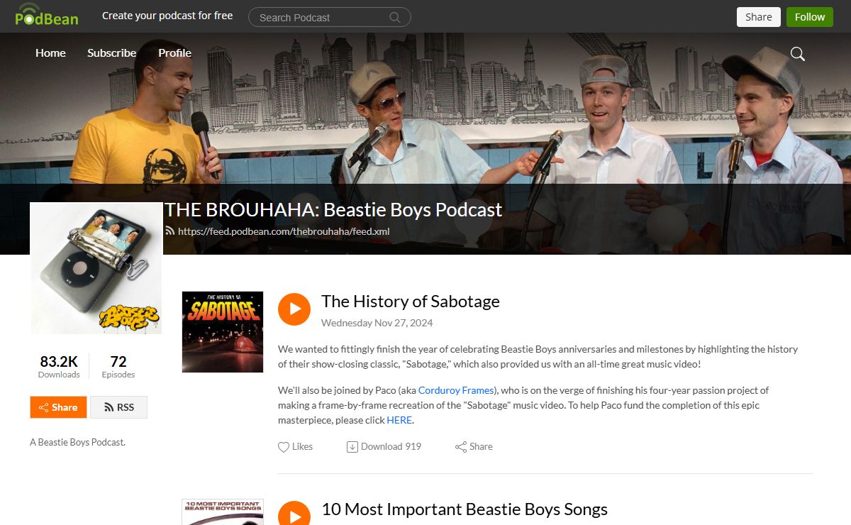 THE BROUHAHA: Beastie Boys Podcast | Jim Shearer/Milkit