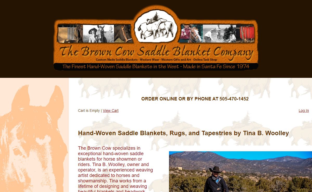 Hand-woven saddleblankets rugs and tapestries | The Brown Cow Saddle Blanket Company | Santa Fe New Mexico