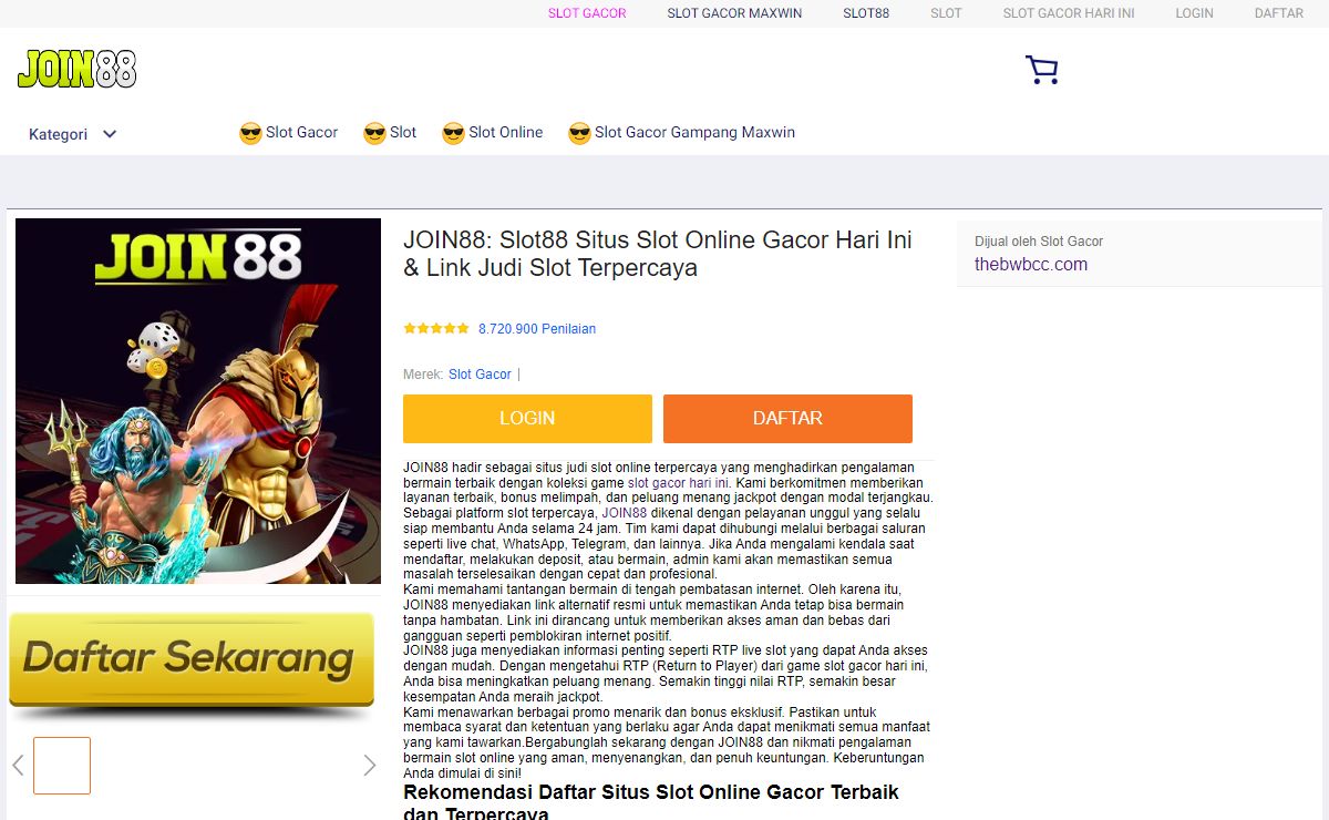 JOIN88: Slot88 Situs Slot Online Gacor Hari Ini & Link Judi Slot Terpercaya