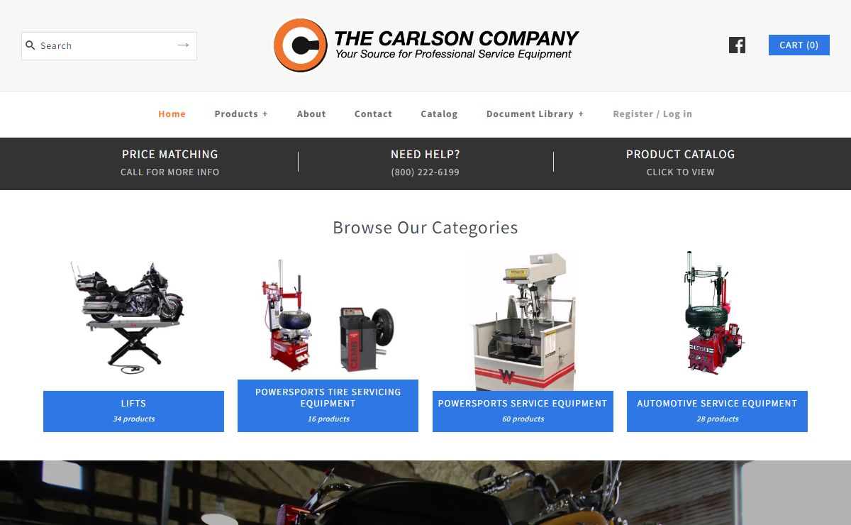 The Carlson Company | Motorcycle & Powersports Service Equipment