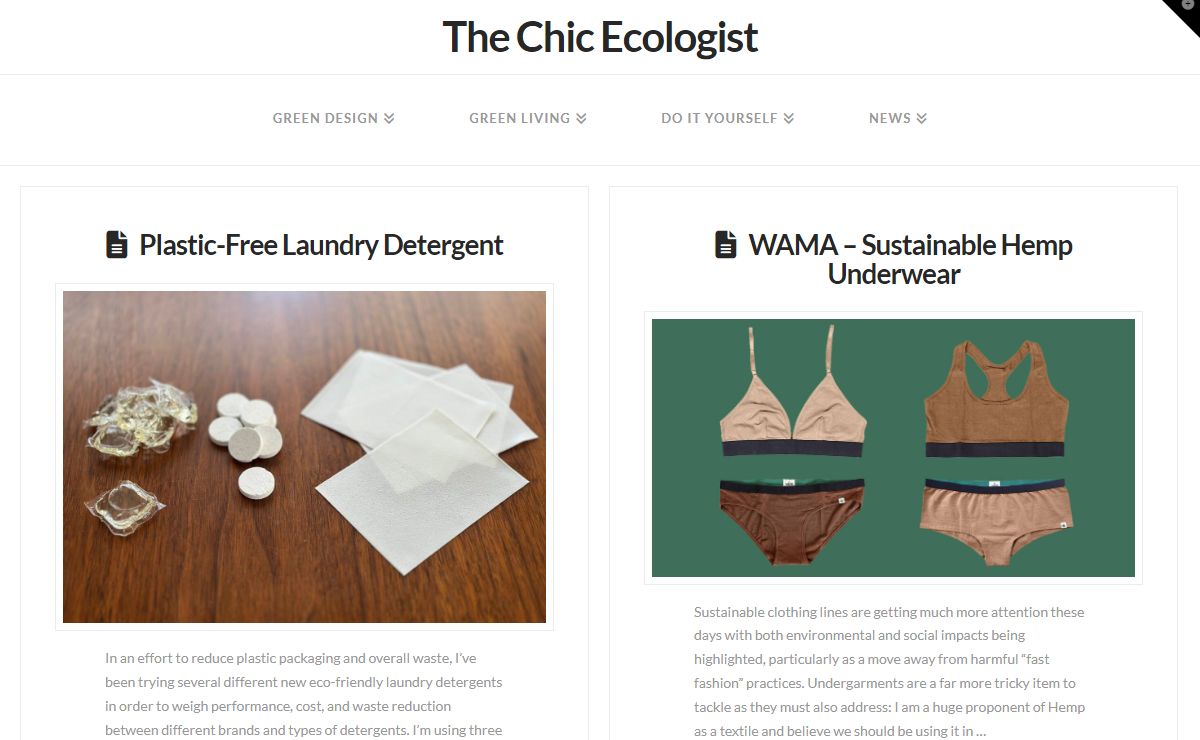 The Chic Ecologist - Living sustainably and eco friendly