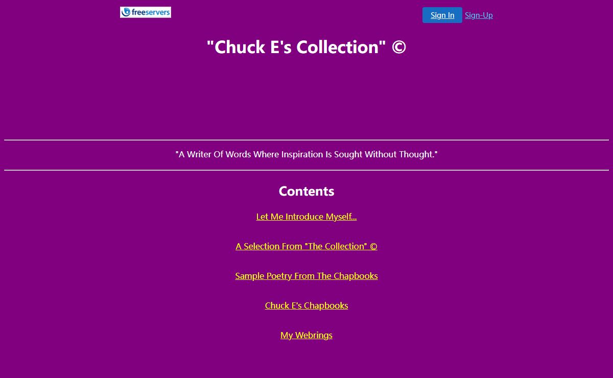 "Chuck E's Collection" ©