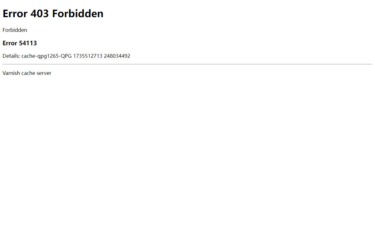 403 Forbidden