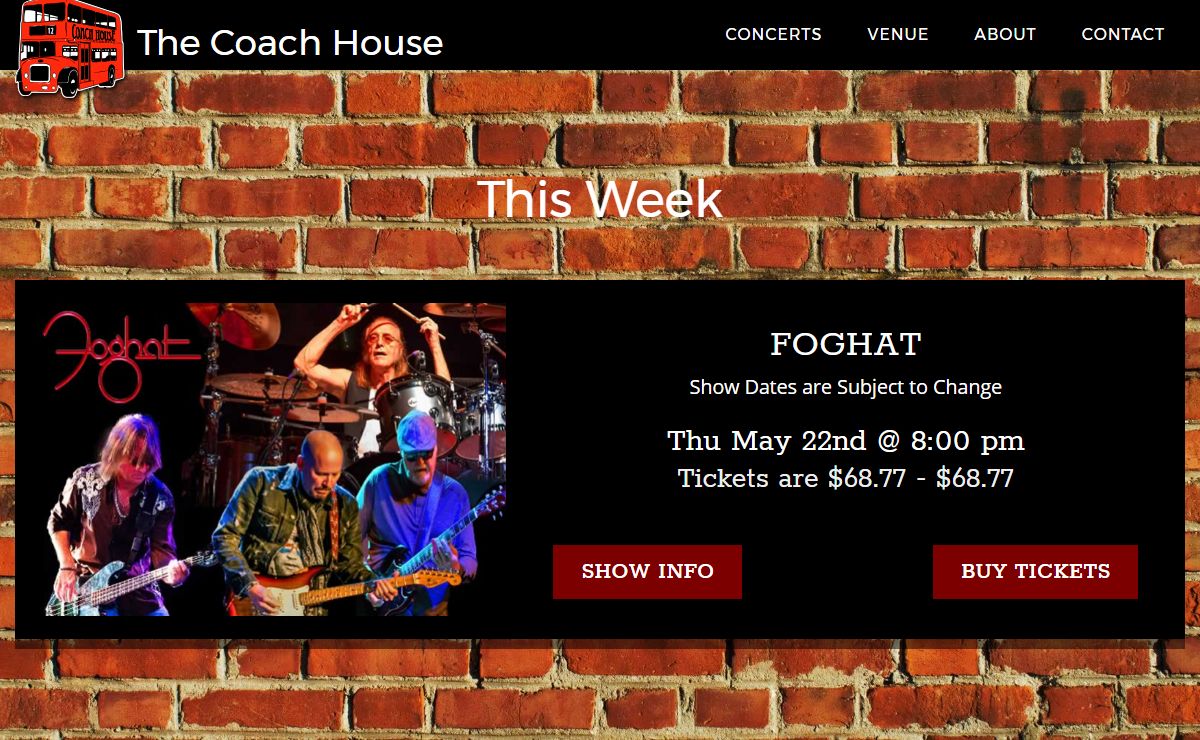 The Coach House - Orange County's Premiere Concert Venue