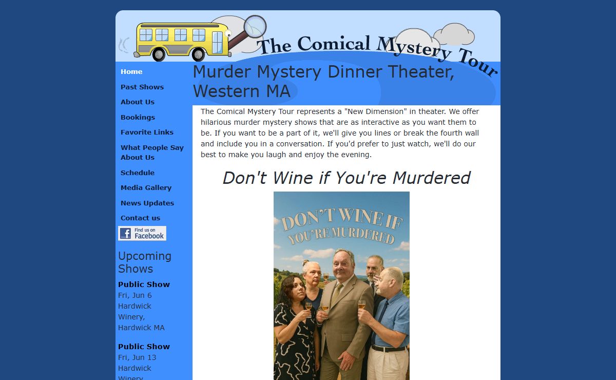 Murder Mystery Dinner Theater, Western MA
