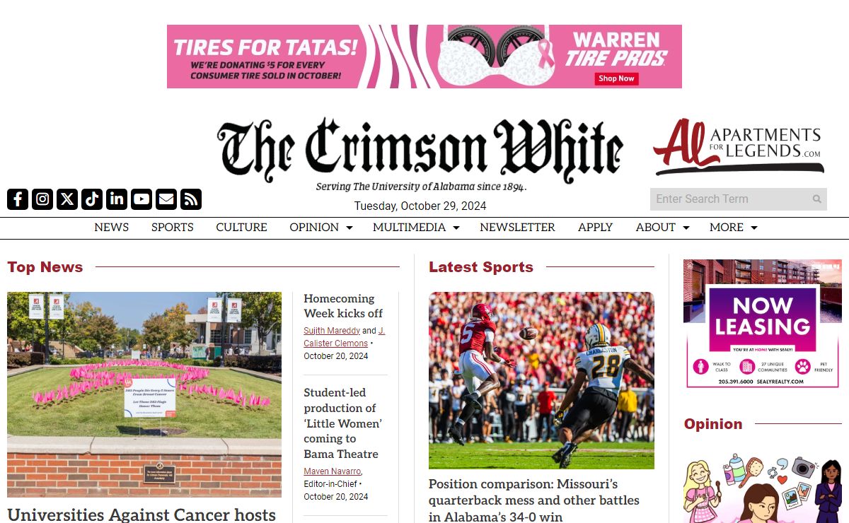 The Crimson White – Serving The University of Alabama since 1894.