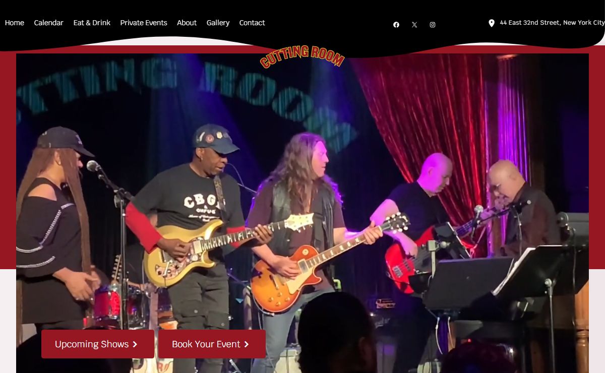 The Cutting Room – The Cutting Room is one of New York City's most exciting night club relaunches. This is a truly special space where you'll find an eclectic music performance venue with superb sound, serving top-notch cuisine and specialty drinks.