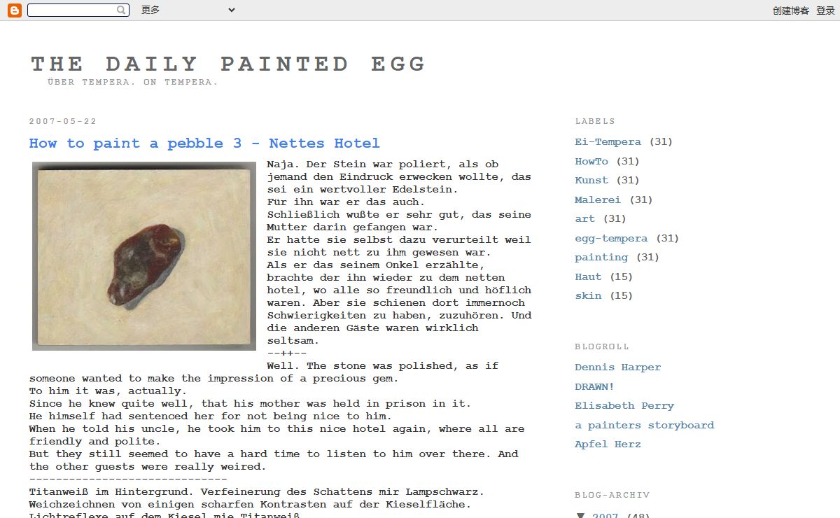 The daily painted egg