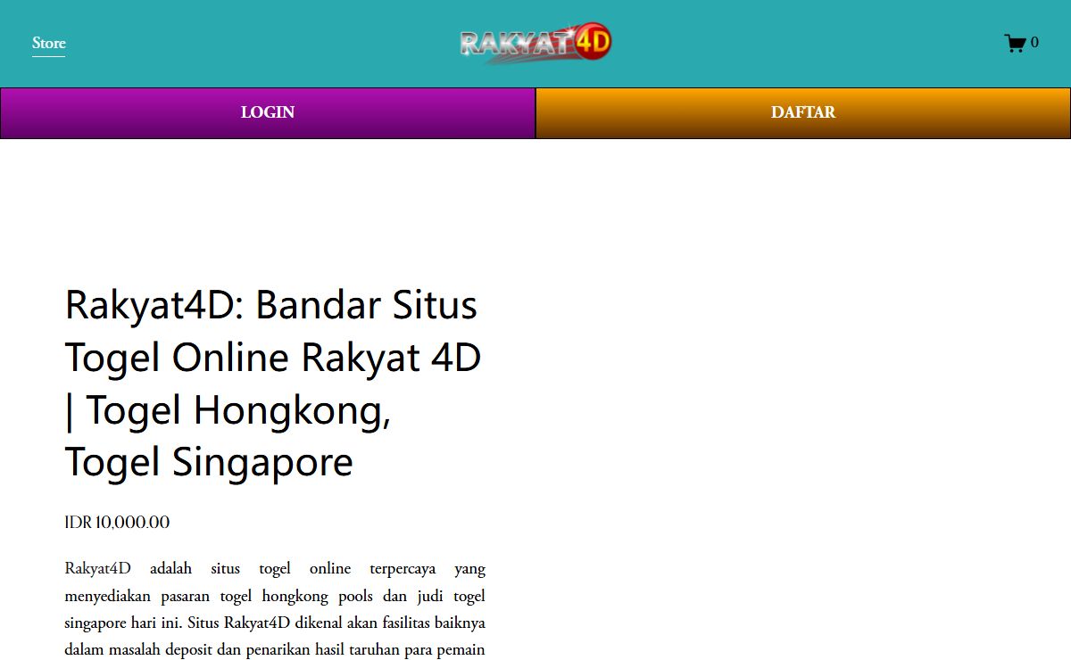 Rakyat4D: Bandar Situs Togel Online Rakyat 4D | Togel Hongkong, Togel Singapore