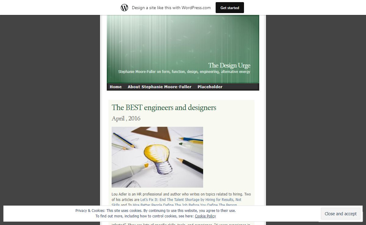 The Design Urge | Stephanie Moore-Fuller on form, function, design, engineering, alternative energy