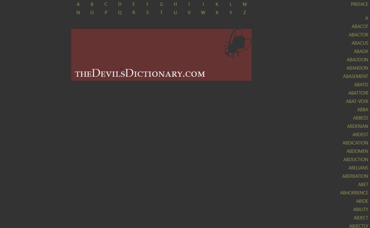 The Devil's Dictionary, Online & Unabridged