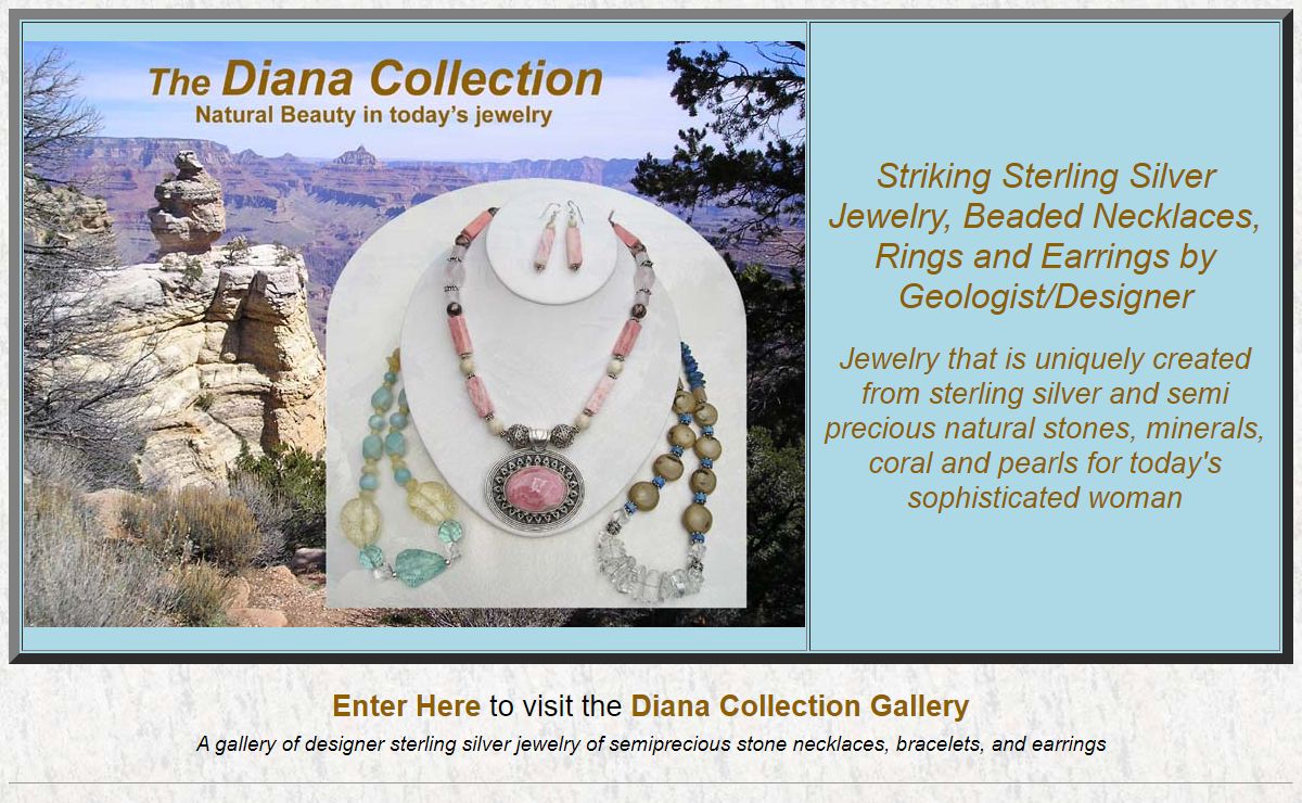 Striking sterling silver jewelry, beaded jewelry handcrafted for a unique look; gemstone necklaces, earrings, bracelets & rings